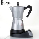 Bình pha cà phê bằng điện Moka Espress 6 cup - Dùng được cho cafe nguyên chất, cafe truyền thống - Chất liệu: Thép chống rỉ, inox, nhựa cách điện, sơn tĩnh điện