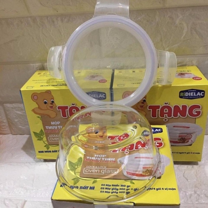 Bộ 03 hộp thủy tinh lock&lock 3 hộp x 400ml (loại 1,hàng km vinamilk)