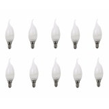 Bộ 10 bóng đèn led trái ớt nến đuôi E14 3w sáng trắng