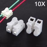 Bộ 10 Cầu Nối Dây Điện 2P Chế tạo từ nhựa chống cháy tiêu chuẩnchịu nhiệt độ từ -40° đến 150°, chịu điện áp đến 380V