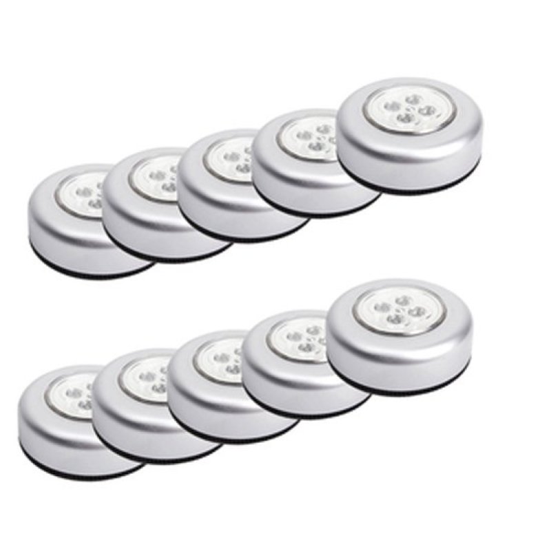 Bảng giá Mua Bộ 10 đèn LED dán tường 4 bóng (Trắng)