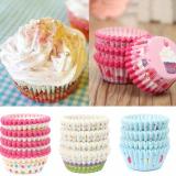 Bộ 100 cái Khuôn giấy mềm lót bánh cupcake muffin màu sắc