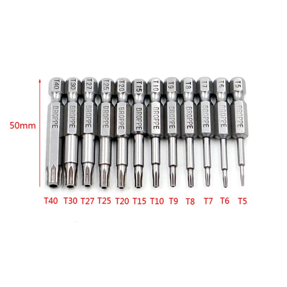 Bộ 12 mũi lục giác hoa thị cho khoan