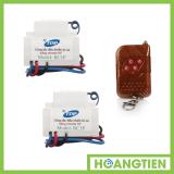 Bộ 2 công tắc điều khiển từ xa sóng rf lắp mặt panasonic tpe rc1p + remote rf vỏ vân gỗ r1vg315