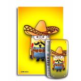Bộ 2 decal trang trí máy tính cầm tay Minion 021
