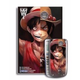Bộ 2 decal trang trí máy tính cầm tay One Piece 017