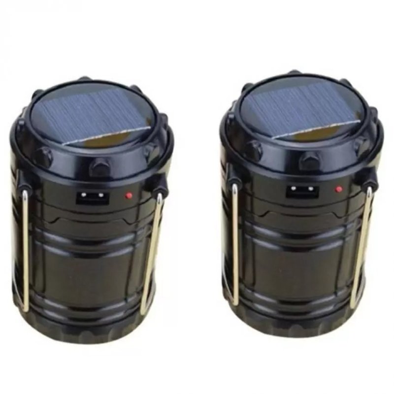 Bảng giá Mua Bộ 2 đèn bão sạc năng lượng mặt trời 2 trong 1(đen)(Đen)