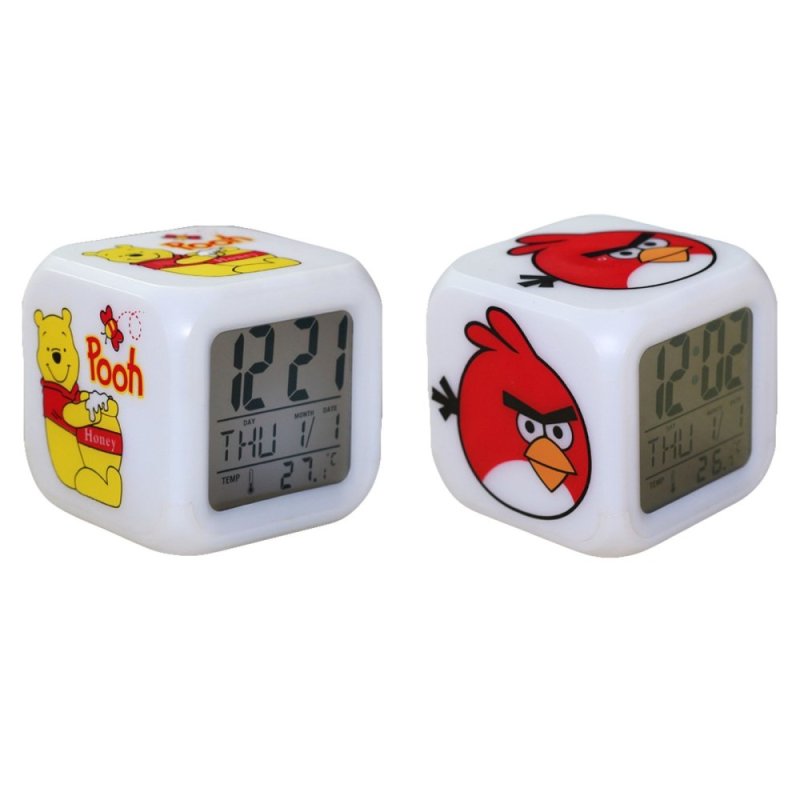 Nơi bán Bộ 2 đồng hồ báo thức 7 màu Gấu Pooh - Angry Bird