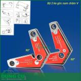 Bộ 2 ke góc nam châm vĩnh cửu chữ V 60° và 90° ke trong ke ngoài