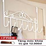 Bộ 2 móc treo đồ sau cửa tiện dụng 7 móc trắng