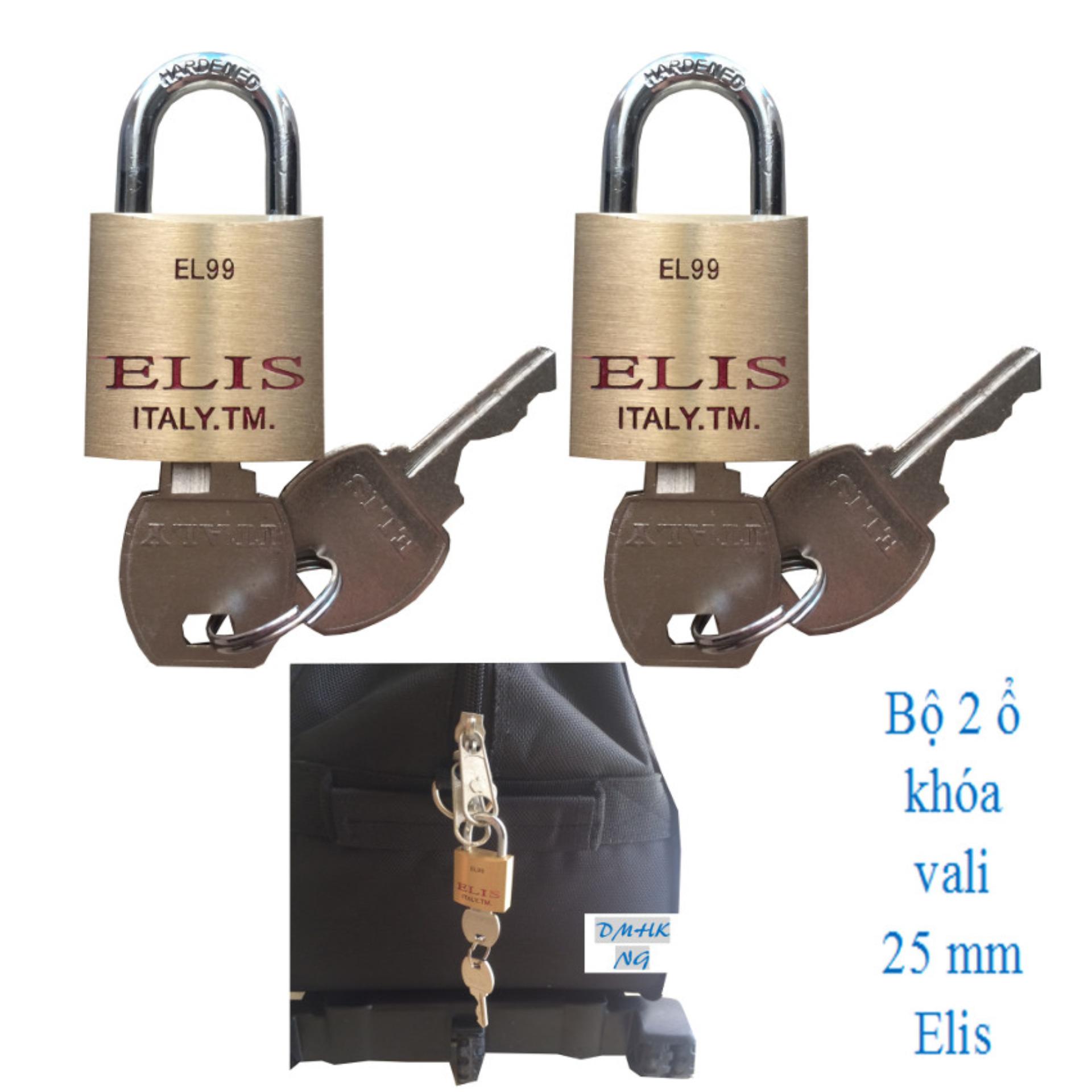 Bộ 2 ổ khóa vali, túi xách 25 mm Elis