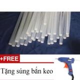 [HCM]Bộ 20 Keo Cây Silicon Keo nến (Trắng) + Tặng Súng bắn keo silicon
