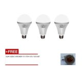 Bộ 3 Bóng đèn Led Bulb cảm ứng cơ thể thông minh 12W tự động tắt mở