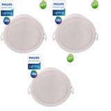 Bộ 3 đèn Philips LED Downlight âm trần 59203 10W (Vàng)