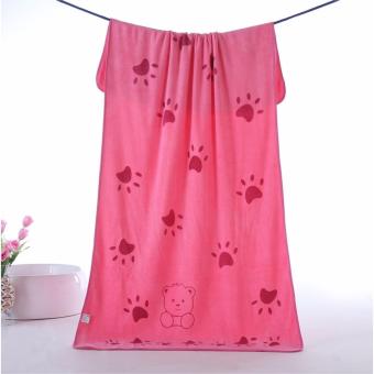 Bộ 3 khăn tắm, khăn mặt, khăn lau tóc cao cấp (hồng gấu) - (BQ246-HONGGAU)  