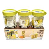 Bộ 3 lọ thủy tinh glasslock hàn quốc nắp vặn ig-784 dung tích 400ml - made in korea