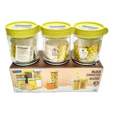 Bộ 3 lọ thủy tinh glasslock hàn quốc nắp vặn ig-784 dung tích 400ml - made in korea
