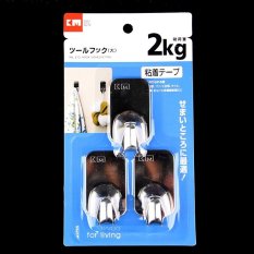 Bộ 3 móc treo đồ dính tường inox 2kg km-213