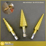 Bộ 3 mũi khoan bước 3-20mm khoan gỗ,sắt,inox, nhựa chuôi lục - Kmart