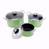 Bộ 3 nồi nhôm chống dính rainy rn 06tt xanh lá