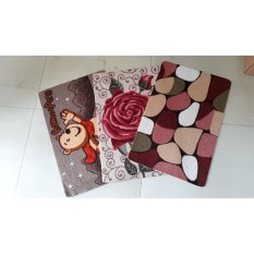 Bộ 3 thảm hoa 2d lau chùi chân cao cấp sunzin hn