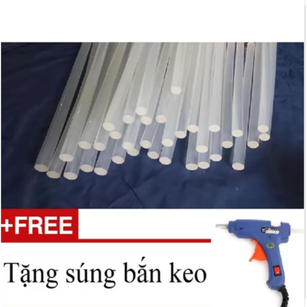 Bộ 30 keo nến Silicon (Trong)N + Tặng 1 Sung bắn keo silicon 20w