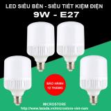 Bộ 4 Bóng đèn Led trụ công suất 9W Trắng