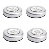 Bộ 4 đèn led dán tường 4 bóng sử dụng pin aaa