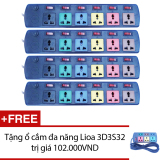 Bộ 4 ổ cắm điện đa năng lioa 6dof33n + tặng 1 ổ cắm đa năng lioa 3d3s32