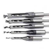 bộ 5 mũi khoan gỗ lỗ vuông tạo mộng gỗ từ 6.4 mm đến 12,5 mm