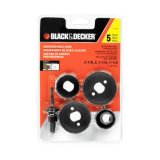 Bộ 5 mũi khoan khoét lỗ cho gỗ và nhựa PVC - Black & Decker