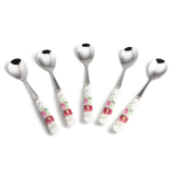 Bộ 5 muỗng inox cán sứ mfa s09-5-65 14.5cm-65