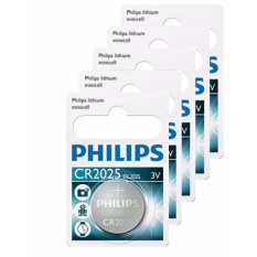 Bộ 5 vỉ pin philips minicell cr2025 3v