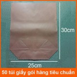 Bộ 50 Túi giấy xi măng (giấy kraft) 30*25cm gói hàng tiêu chuẩn
