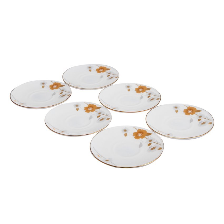 Hình ảnh Bộ 6 đĩa 5.5inch thủy tinh ngọc Vitriares 951P55/6 (Vàng)