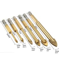 Bộ 6 mũi khoan kính, mũi khoan thủy tinh,gạch men,gạch đá hoa vonfram