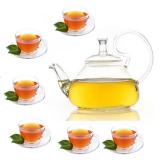 Bộ ấm chén pha trà thủy tinh Zeno Set05