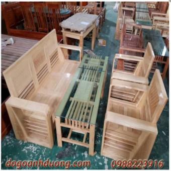 Bộ bàn ghế salon gỗ sồi Nga mẫu Nancot  