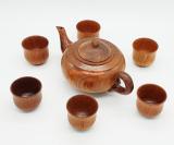 Bộ bình trà ấm chén gỗ Hương