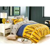 Bộ ga gối 4 món cotton hàn julia 247bk18