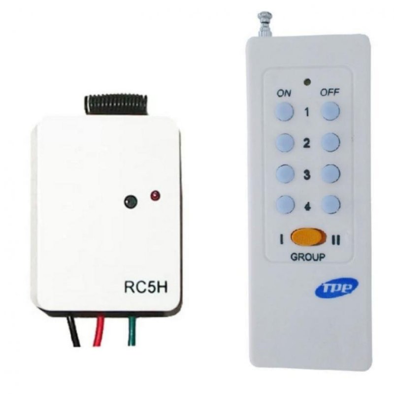 Bảng giá Mua Bộ công tắc điều khiển từ xa cho máng đèn sóng RF TPE RC5H + Remote 16 nút RM01