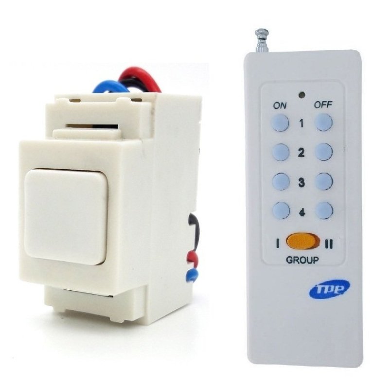Bộ công tắc điều khiển từ xa IR RF lắp mặt panasonic TPE RI02 + Remote 16 nút RM01
