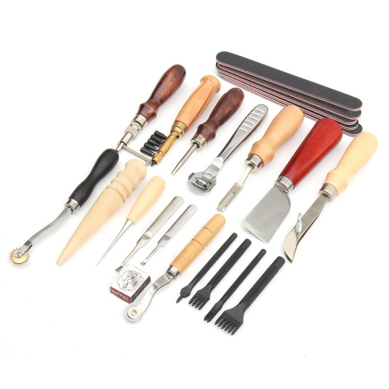 Mua Bộ Dụng Cụ Làm Đồ Da Thủ Công Gồm Bộ Đục Kim Khâu 17Pc/bộ - quốc tế