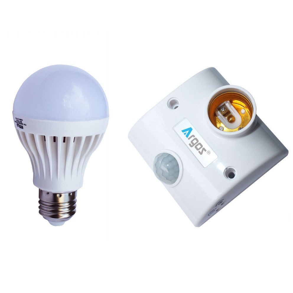 [HCM]Bộ đuôi đèn cảm biến chuyển động và bóng led bub 7W ánh sáng trắng TR02-PR