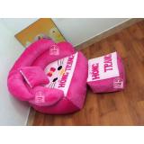 Bộ Ghế Lười Hạt Xốp salon Kitty Hồng 3 món 80x80x60cm