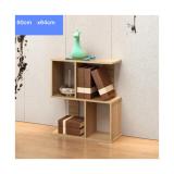 Bộ kệ gỗ kiêm giá sách lắp ghép đa năng 2 tầng gs-02 kích thước 60*64cm