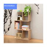 Bộ kệ gỗ kiêm giá sách lắp ghép đa năng 3 tầng gs-03 kích thước 60*95cm