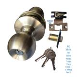Bộ khóa tay nắm tròn Việt tiệp 04211 ( Trắng Bạc)