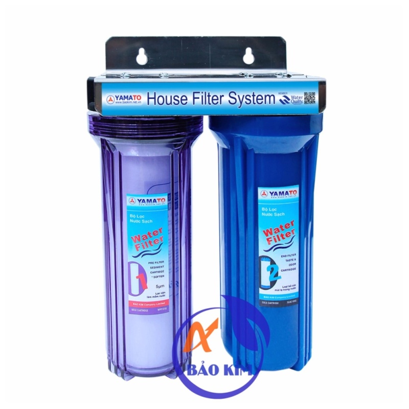Bộ lọc nước 2 cấp lọc 10 inch Yamato (Xanh)