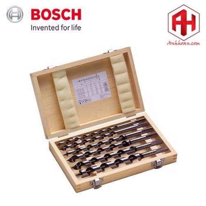 Bộ mũi khoan gỗ Bosch Auger 6 cây 2607019322 (Bạc)
